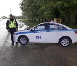 На загородных трассах ВКО появились макеты-муляжи автомобилей патрульной полиции