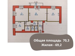 Трёхкомнатная сталинка по проспекту Независимости