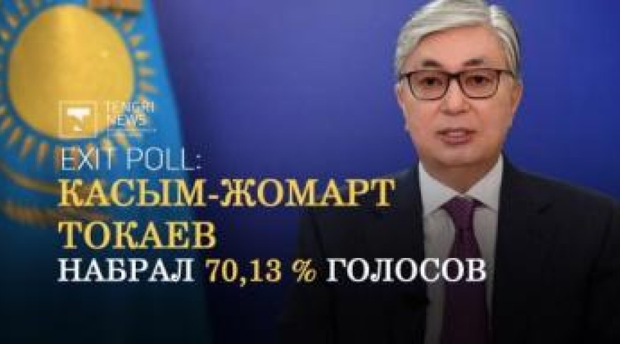 За Токаева проголосовало 70,13 процента - exit poll